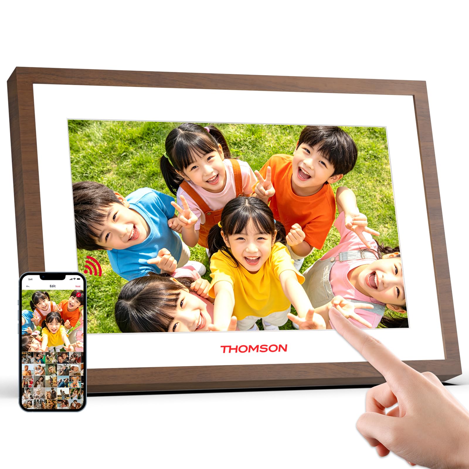 Amazon | THOMSON 4000mAh電池内蔵 デジタルフォトフレーム WiFi 10.1